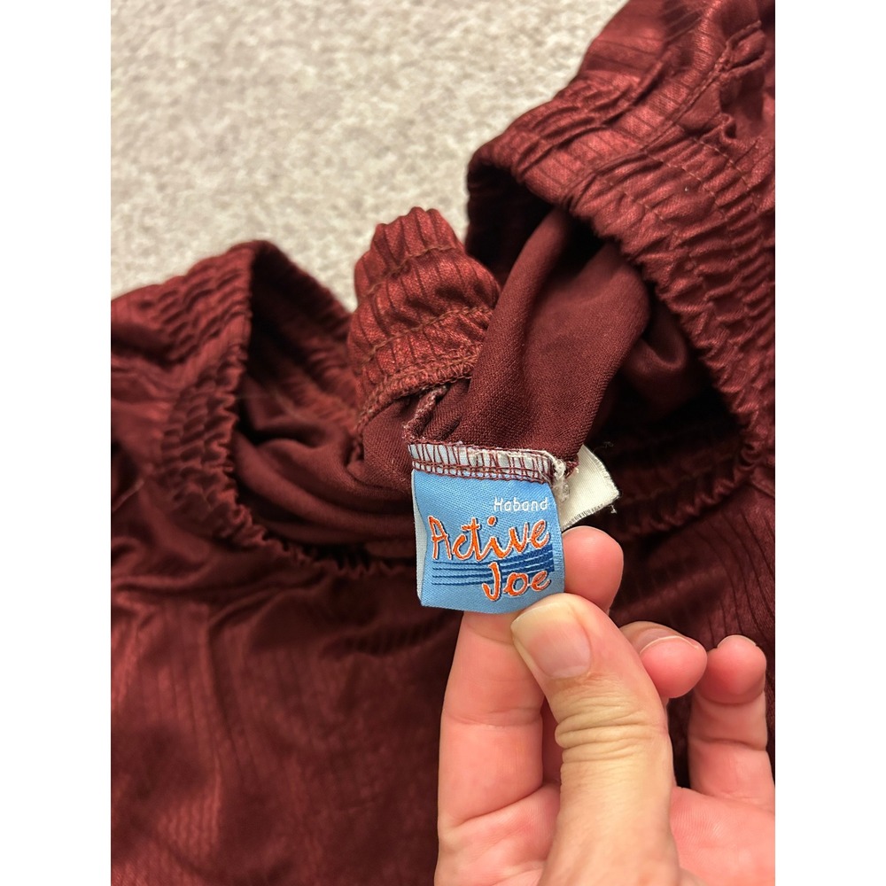 Haband Active Joe Mesh Athletic Shorts Mens L Maroon Excellent Textured Gym 84X - Picture 7 of 8